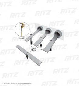 'ATR17572-1 - Conjunto de Aterramento Temporário para Cubículo e Subestações (MT) - Ritz Ferramentas'