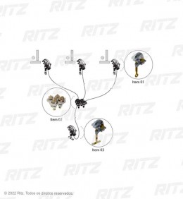 'ATR12407-1 - Conjunto de Aterramento Temporário para Cubículo e Subestações (MT) - Ritz Ferramentas'