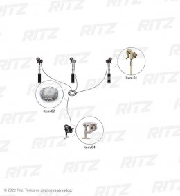 'ATR20763-1 - Conjunto de Aterramento Temporário para Cubículo e Subestações (MT) - Ritz Ferramentas'