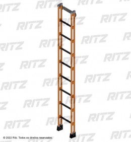 'ES/LV-28-CN-SB  - Escada com Longarina Dupla Simples - Ritz'