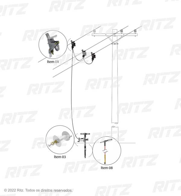 ATR03654-2 - Conjunto de Aterramento Temporário para Redes de Distribuição (MT) – Ritz Ferramentas