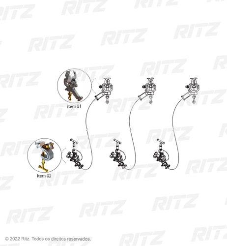 ATR17442-1 - Conjunto de Aterramento Temporário para Linhas de Transmissão (AT) Ritz Ferramentas