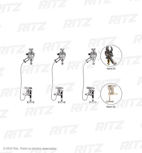 ATR17454-1 - Conjunto de Aterramento Temporário para Linhas de Transmissão (AT) Ritz Ferramentas