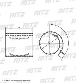 COB11176-1 - Cubierta Circular Dimensión - Ritz Ferramentas