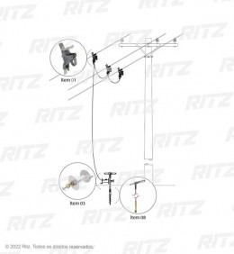 ATR03654-2 - Conjunto de Aterramento Temporário para Redes de Distribuição (MT) - Ritz Ferramentas