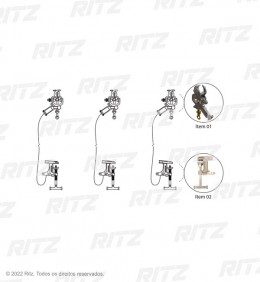 ATR17454-1 - Conjunto de Aterramento Temporário para Subestação (AT) Ritz Ferramentas