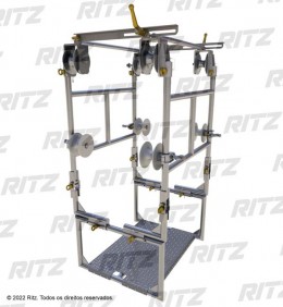 FLV21045-1 - Kart Metálico para Deslocamento para 2 Condutores Paralelos - Ritz