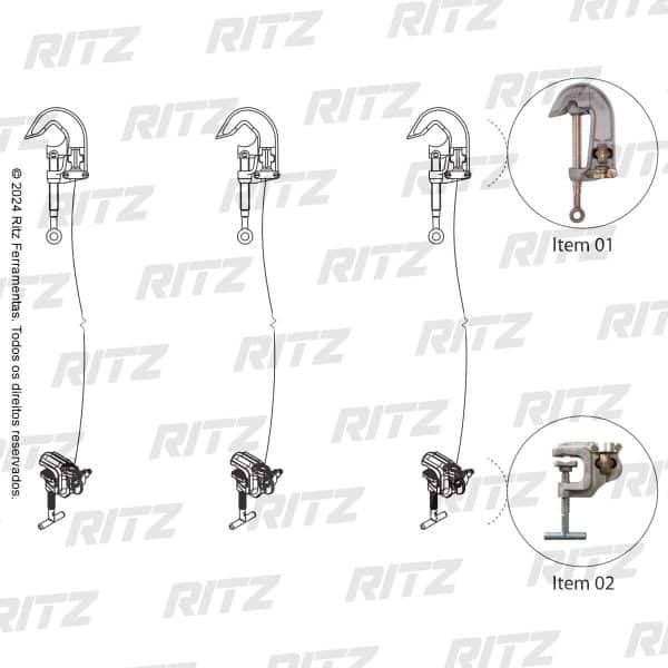 ATR17454-2 Conjunto de Aterramento Temporário para Subestação (AT)