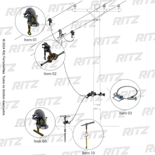 ATR09729-1 Conjunto de Aterramento Temporário para Redes de Distribuição (MT)