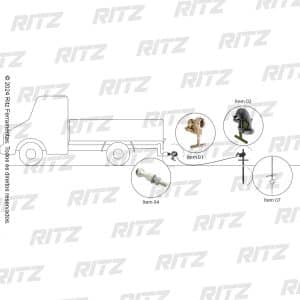 ATR17440-2 Conjunto de Aterramento Temporário para Veículo com Pino Bola (MT)