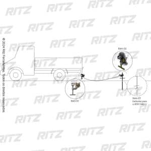 ATR17440-3 Conjunto de Aterramento Temporário para Veículo (MT)