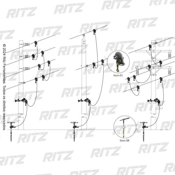 ATR17456-1 Conjunto de Aterramento Temporário para Linhas Aéreas de Distribuição (MT)