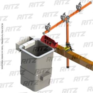 FLV30045-1 Suporte para Cruzeta Auxiliar para Cesto Aéreo - Aplicação