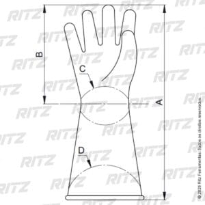 RTZ Luvas Isolantes Ritz Dimensoes